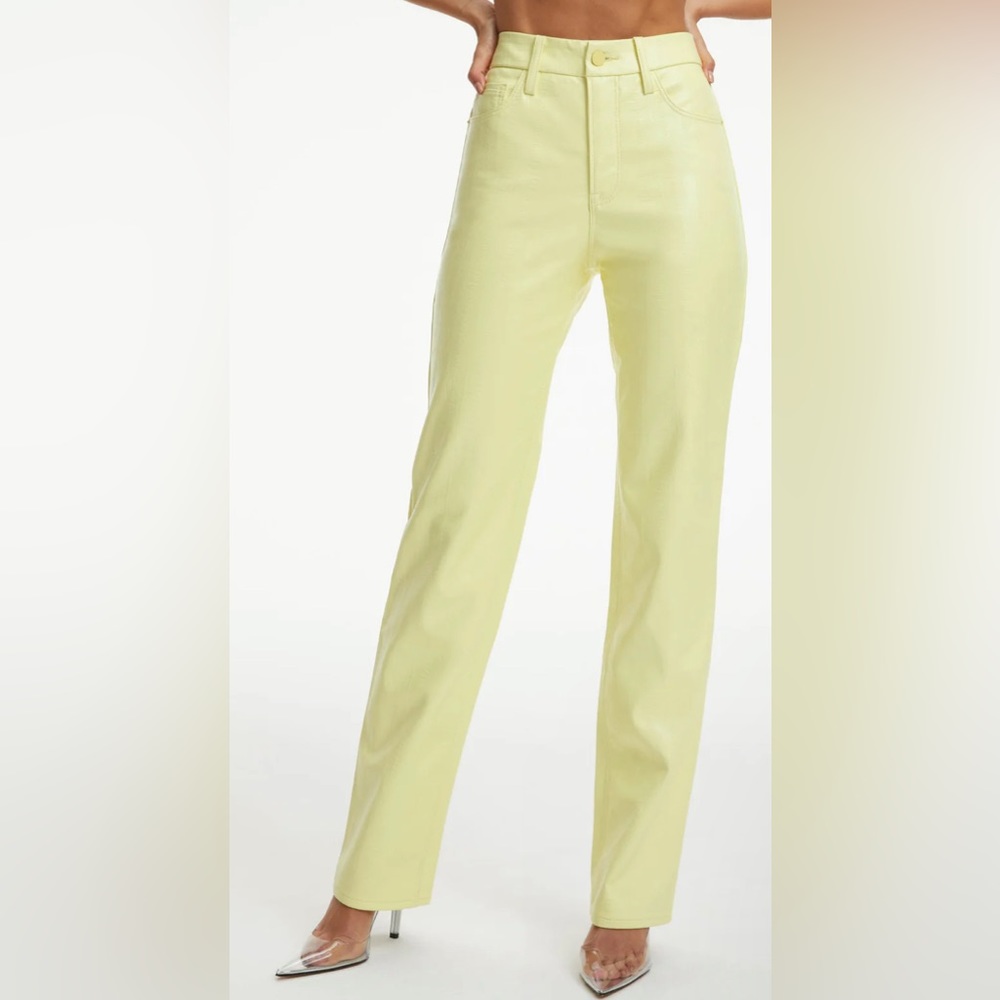GOOD AMERICAN BETTER THAN LEATHER GOOD ICON - KEY LIME NWT SIZE 6 - Picture 2 of 7